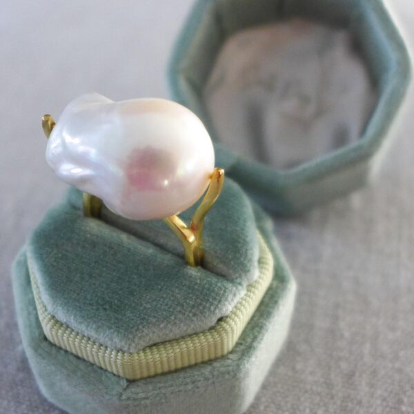 Baroque Pearl 14ct gold plated ring