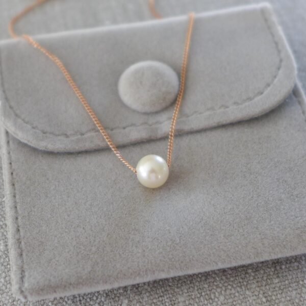 Fresh Water Pearl Rose Gold Plated Necklace
