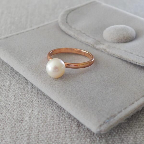 Fresh Water Pearl Rose Gold Plated Ring